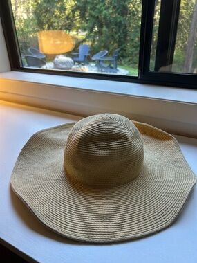 J.crew straw wide brim sun hat